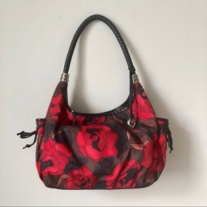 BRIGHTON Jillian Rose Print Nylon Hobo Bag Handbag